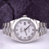 Rolex Men 41mm Datejust 41 Roman Dial Stainless Steel Watch Oyster Ref 126300